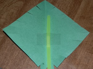 Palm Branch with Straw and Construction Paper